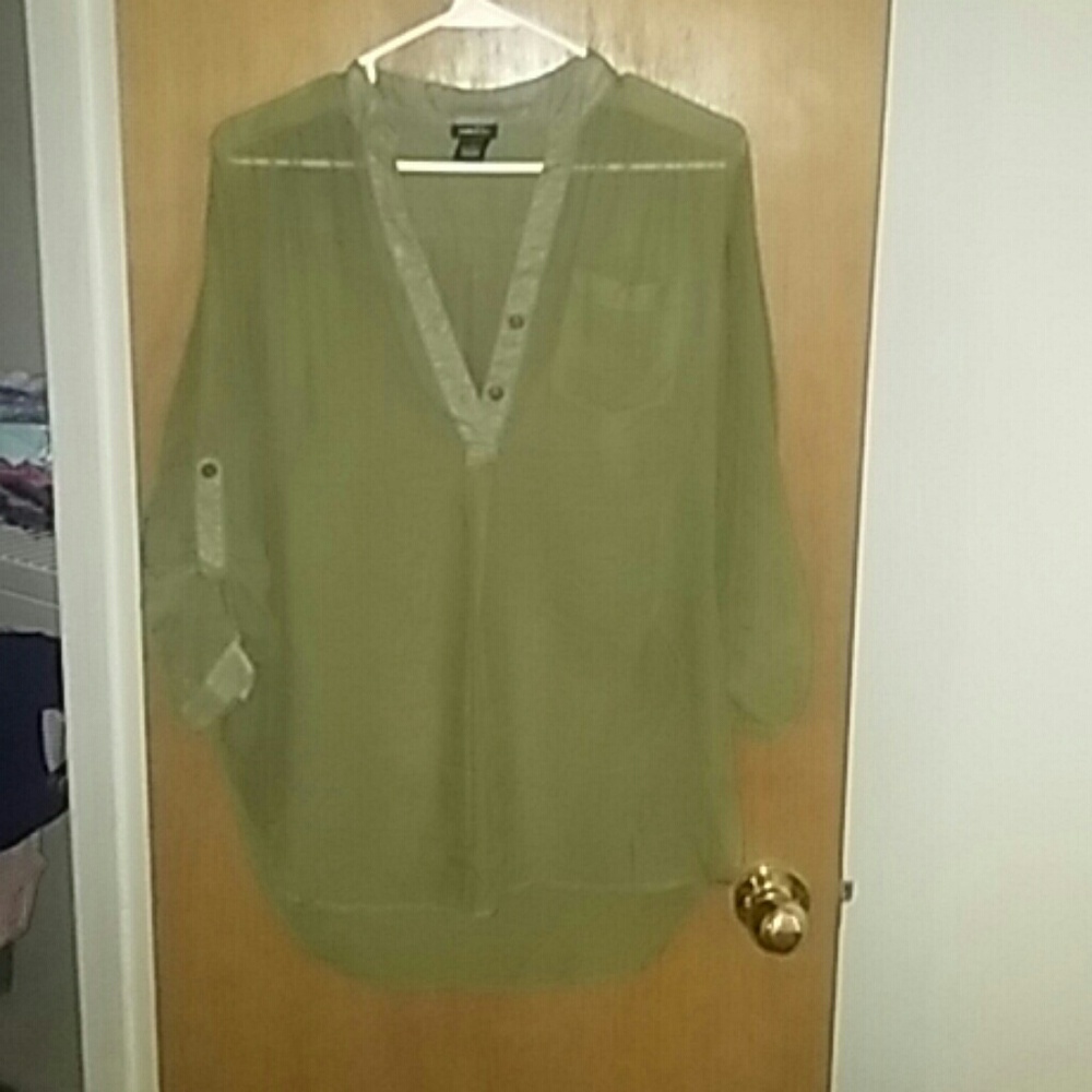 Olive Green Women's Top